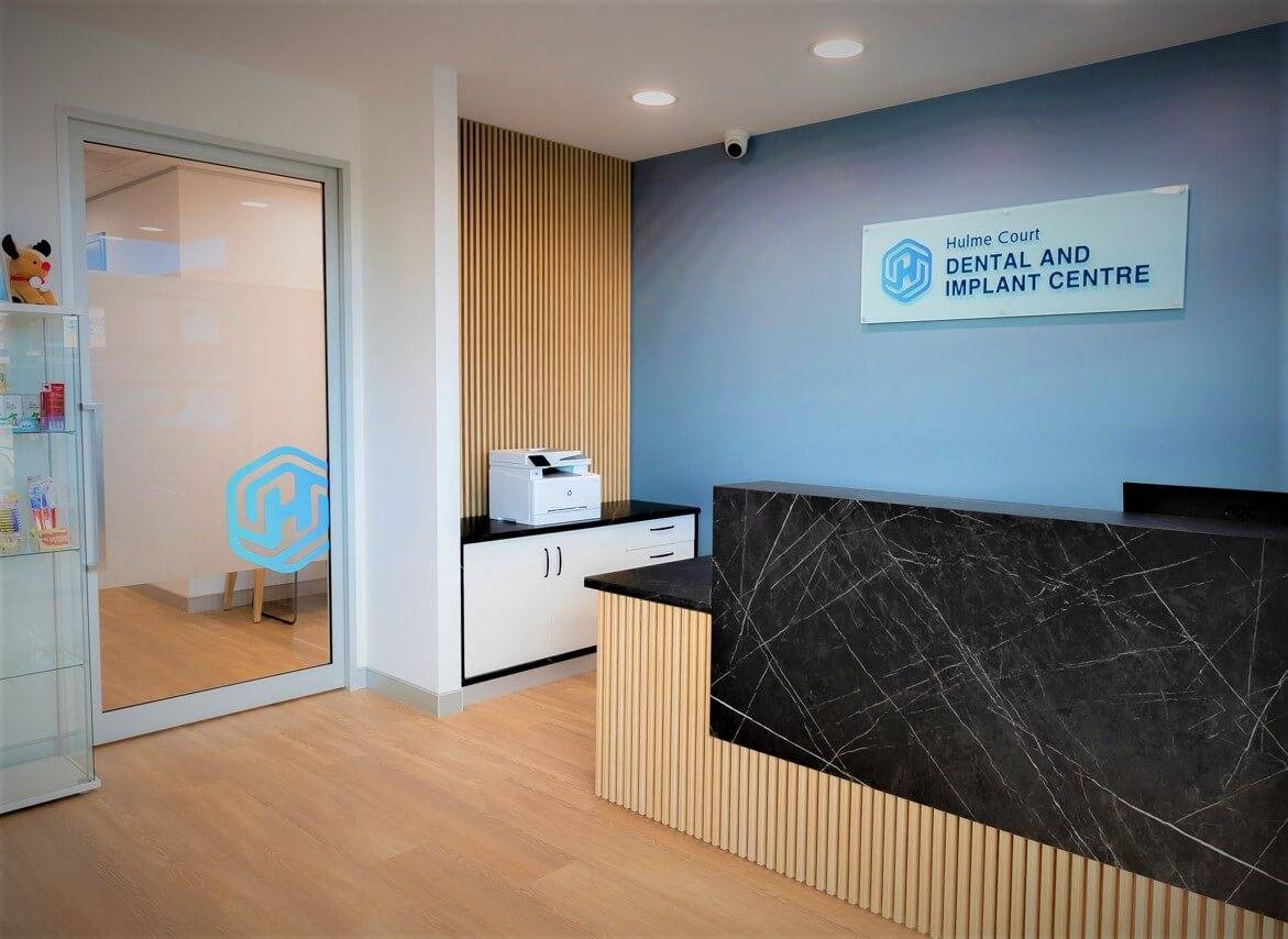 Welcoming reception area at Hulme Court Dental Mount Pleasant
